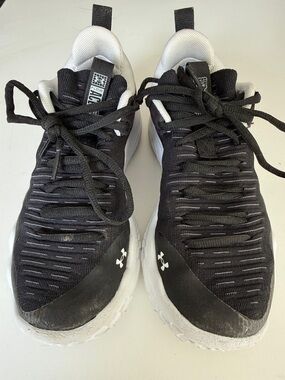 Under Armour Flow Ace Low Black and White Volleyball Sneakers